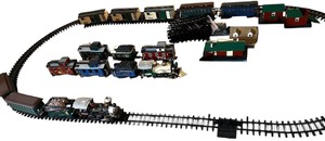 lot 36 image: GreatLand Express Train Set & Cars, Tracks & Buildings