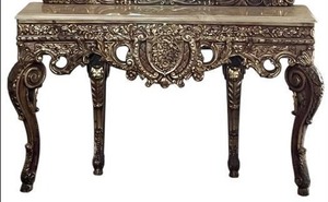 lot 8 image: Ornate Rococo-Style Gilt Console Table