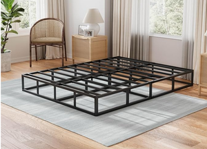 lot 204 image: Queen Box Spring 9 Inch High Profile Strong Metal Frame Mattress Foundation, Quiet Noise-Free,Easy Assembly, 3000lbs Max Weight Capacity 80L x 60W x 9H