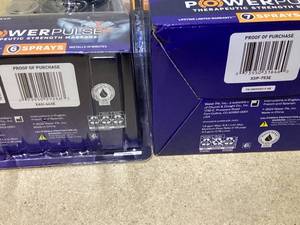 lot 408 image: LOT OF 2 Waterpik 6-Mode Powerpulse Therapeutic Massage Showerhead Chrome XAU-643E & Waterpik 1.8 GPM High Pressure Powerpulse Massage Hand Held Shower Head