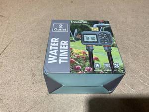 lot 210 image: Insoma 2-Zone Water Timer InletOutlet Lawn, Yard, Pool  Save Water & Money
