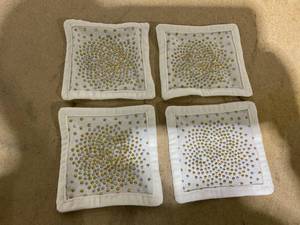 lot 146 image: LOT OF 40 Packs Of 4 August And Leo Fabric Coasters (160 Total)
