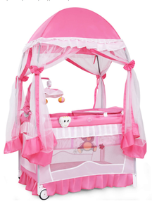 lot 98 image: Costway 4-in-1 Portable Baby Playard with Carry Bag and Mosquito Net