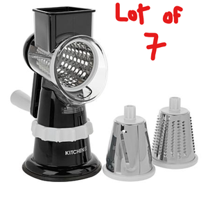 lot 411 image: LOT OF 7 Kitchen HQ Speed Graters and Slicers with Suction Base (COLORS MAY VARY)