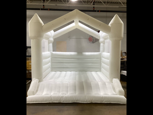 lot 96 image: Members Mark Celebration White Bounce House 11.97 L x 11.65 W x 10.17 H