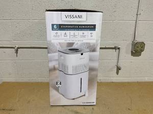 lot 93 image: Vissani 6 Gal. Evaporative Humidifier for Whole House in White