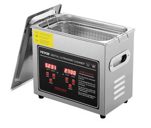 lot 57 image: VEVOR - 6L Ultrasonic Cleaner with Digital Timer & Heater, Professional Ultra Sonic Jewelry Cleaner, Stainless Steel - Silver