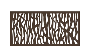 lot 252 image: Barrette Outdoor Living 2 ft. x 4 ft. Sprig Umber Decorative Screen Panel