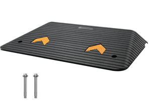 lot 432 image: VEVOR Upgraded Rubber Threshold Ramp, 3.5 Rise Door Ramp with 1 Channel, Natural Rubber Car Ramp with Non-Slip Textured Surface, 33069 lbs Load Capacity Curb Ramp for Wheelchair and Scoot