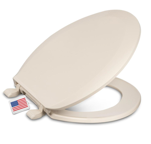 lot 439 image: Centoco Elongated Toilet Seat, Standard Economy Model, Closed Front With Cover, Plastic, Made In The Usa, Dsamaz16-106, Bone