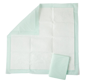 lot 461 image: LOT OF 50 Medline Fluff and Polymer Underpad, Heavy Absorbency, 36 x 36, Green, Quilted