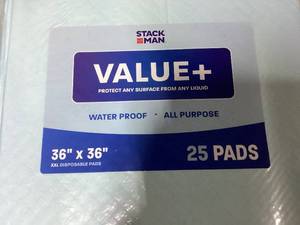 lot 447 image: LOT OF 2 Buyockss Disposable Underpads 32 x 36 Heavy Absorbency 25 Pack Waterproof Bed Pads and Pee Pads