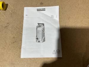 lot 245 image: Krcher K 1 Electric Pressure Washer, Foam Cannon, Spray Gun, Vario Power Spray Wand and Hose - Compact Design and Lightweight, Power Washer 1700 PSI - 1.45 GPM