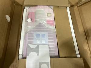 lot 301 image: 28 Inch Pink Dollhouse with Furniture