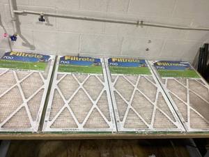 lot 303 image: LOT OF 3  Filtrete 17 58x35 58x1 AC Furnace Air Filter, MERV 8, MPR 700, Tough on Pollen, Easy on Airflow, 3-Month Pleated 1-Inch Electrostatic Air Cleaning
