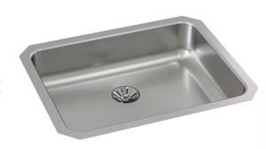 lot 34 image: Lustertone Classic Stainless Steel 23-12 x 18-14 x 5-38 Single Bowl Undermount ADA Sink wPerfect Drain