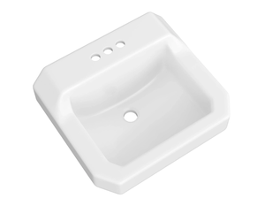 lot 75 image: Proflo pf5414wh 19-58 Rectangular Vitreous China Wall Mounted Bathroom Sink