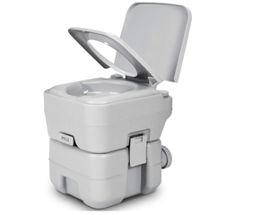 lot 82 image: YITAHOME Portable Toilet Travel 5.3 Gallon RV Potty, Detachable Tank, Double Outlet Water Spout, for Camping, Boating, Hiking, Trips, Gray