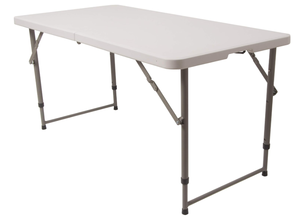 lot 312 image: Elevon Portable Utility Camping Crafting Folding Table, 4 Feet, White