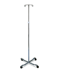 lot 328 image: Medline Chrome Four Leg IV Poles