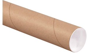 lot 469 image: LOT OF 24  3 x 38, .080 thick Kraft Heavy-Duty Mailing Shipping tubes with End Caps