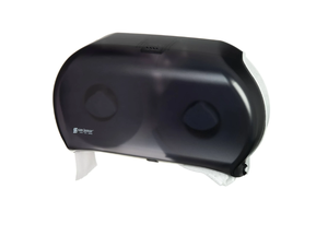 lot 470 image: San Jamar Twin 9 Jumbo Tissue Dispenser r4000tbk