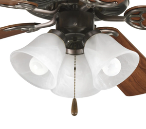 lot 479 image: AirPro Collection Three-Light Ceiling Fan Light P2600-xxWB