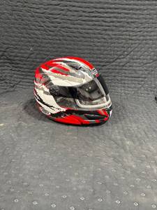 lot 0293 image: Patterned Full-Face Motorcycle Helmet