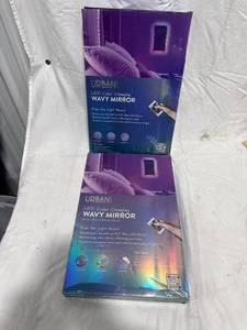 lot 0314 image: LED Color Changing Wavy Mirror