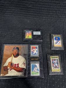 lot 0319 image: Framed Baseball Memorabilia Collection