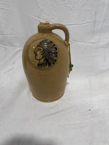 lot 0364 image: Stoneware Jug with Headdress Outline