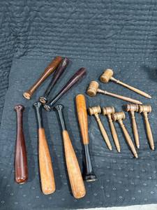 lot 0384 image: Wooden Bats and Gavels