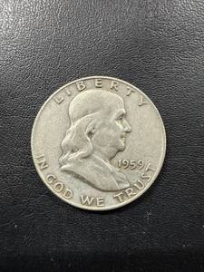 lot 0447 image: 1959D Franklin Half Dollar Coin