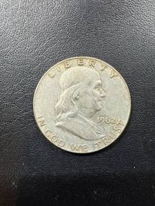 lot 0449 image: 1962D Franklin Half Dollar Coin