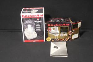 lot 4 image: KitchenAid Chefs Chopper and Ultra Power Soft Start Mixer with Manuals