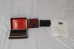 lot 18 image: Coach Leather Wallet and Card Holder Set with Box
