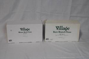 lot 78 image: Department 56 Village Winter Birch Trees and Bare Branch Trees Set of 6 in Original Boxes