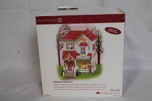 lot 85 image: Department 56 Snow Village Sweetheart Candy Shop Lighted Building