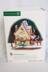 lot 92 image: Department 56 Caribou Coffee Shop North Pole Series Village Decor Boxed