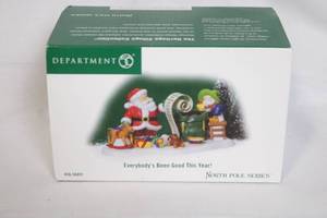 lot 93 image: Department 56 Heritage Village North Pole Series Everybodys Been Good This Year Figurine