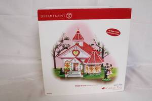 lot 109 image: Department 56 Celebrate Love Series Chapel of Love Snow Village Set