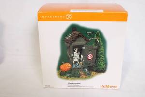lot 119 image: Department 56 Halloween Haunted Outhouse Village Accessory