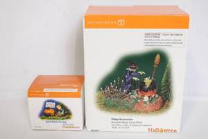 lot 129 image: Department 56 Halloween Village Animated Hocus Pocus Witch and Black Kittens For Sale Accessories