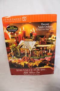 lot 135 image: Department 56 Harvest Apple Orchard Fall Village Set