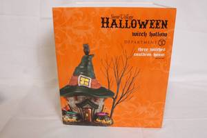 lot 141 image: Department 56 Snow Village Halloween Three Witches Cauldron Haunt