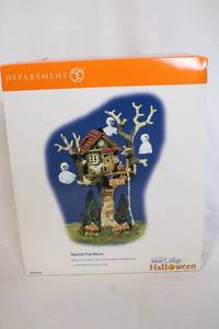 lot 142 image: Department 56 Snow Village Halloween Haunted Tree House