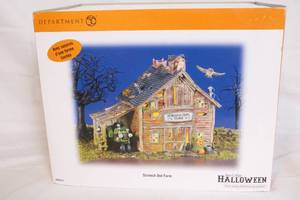 lot 152 image: Department 56 Halloween Screech Owl Farm Village Building