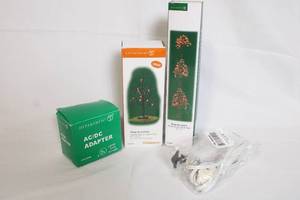 lot 154 image: Department 56 Village Accessories Lighted Halloween & Autumn Trees with ACDC Adapter