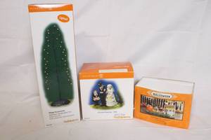 lot 161 image: Department 56 Snow Village Halloween Collectibles Lot