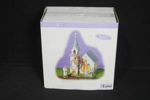 lot 169 image: Department 56 Snow Village Easter Happy Easter Church in Box